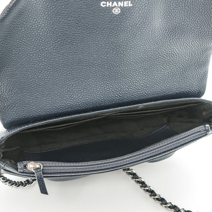 Chanel Caviar Half Moon Wallet On Chain WOC Marine 5 of 8