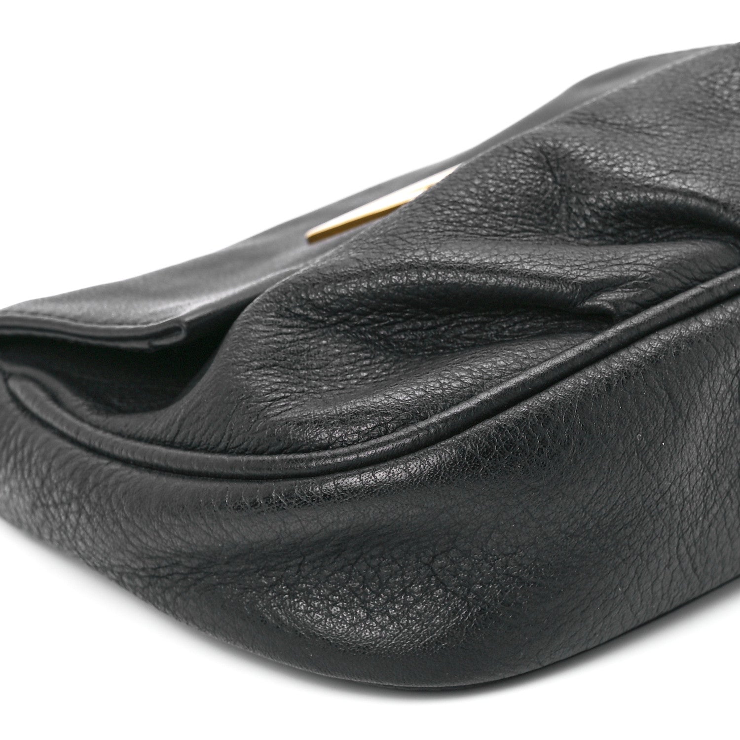 Fendi Vitello Flamingo Fendista Pouchette Crossbody Black 11 of 12