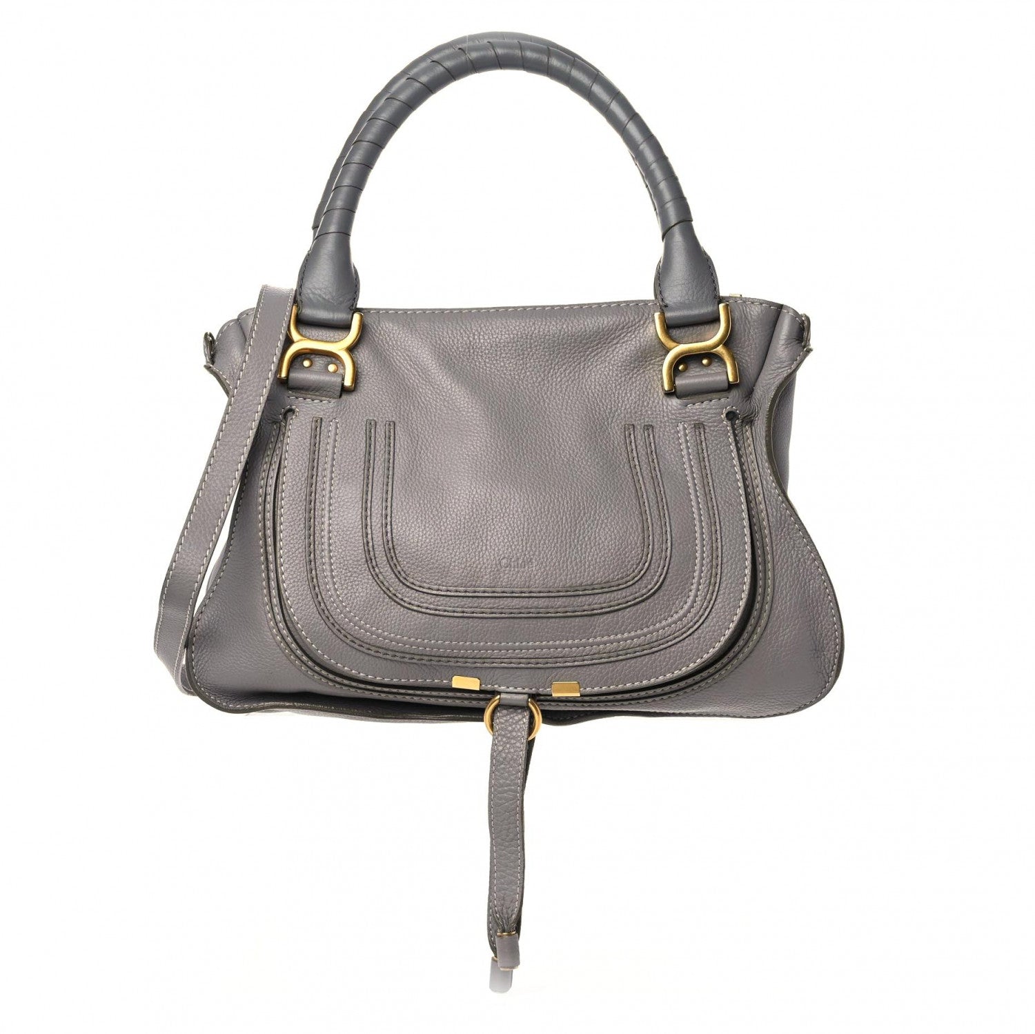 Chloe Calfskin Medium Marcie Satchel Cashmere Grey 1 of 16