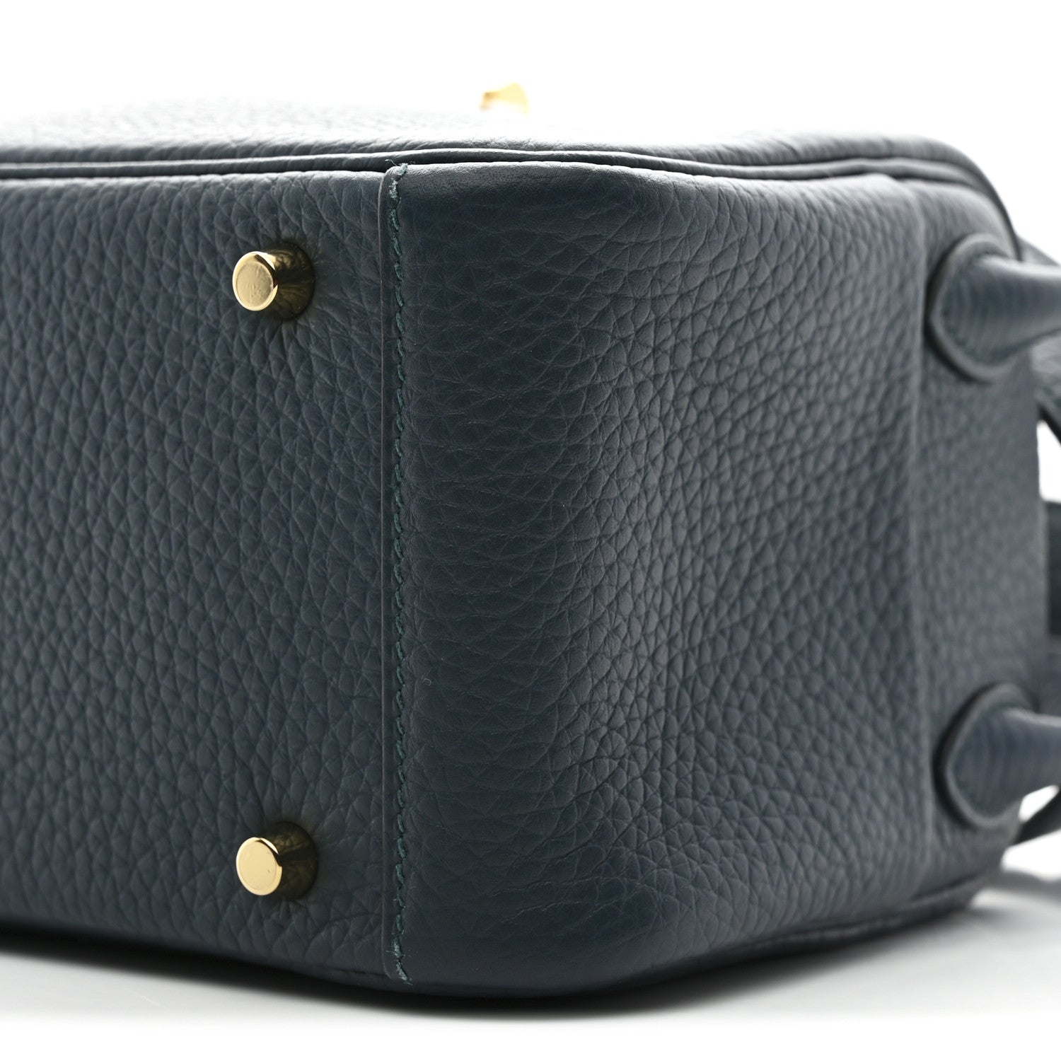 Hermes Taurillon Clemence Mini Lindy 20 Vert Cypress 10 of 11