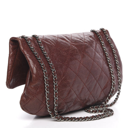 Chanel Caviar Quilted Medium Elastic Flap Bordeaux 3 of 12