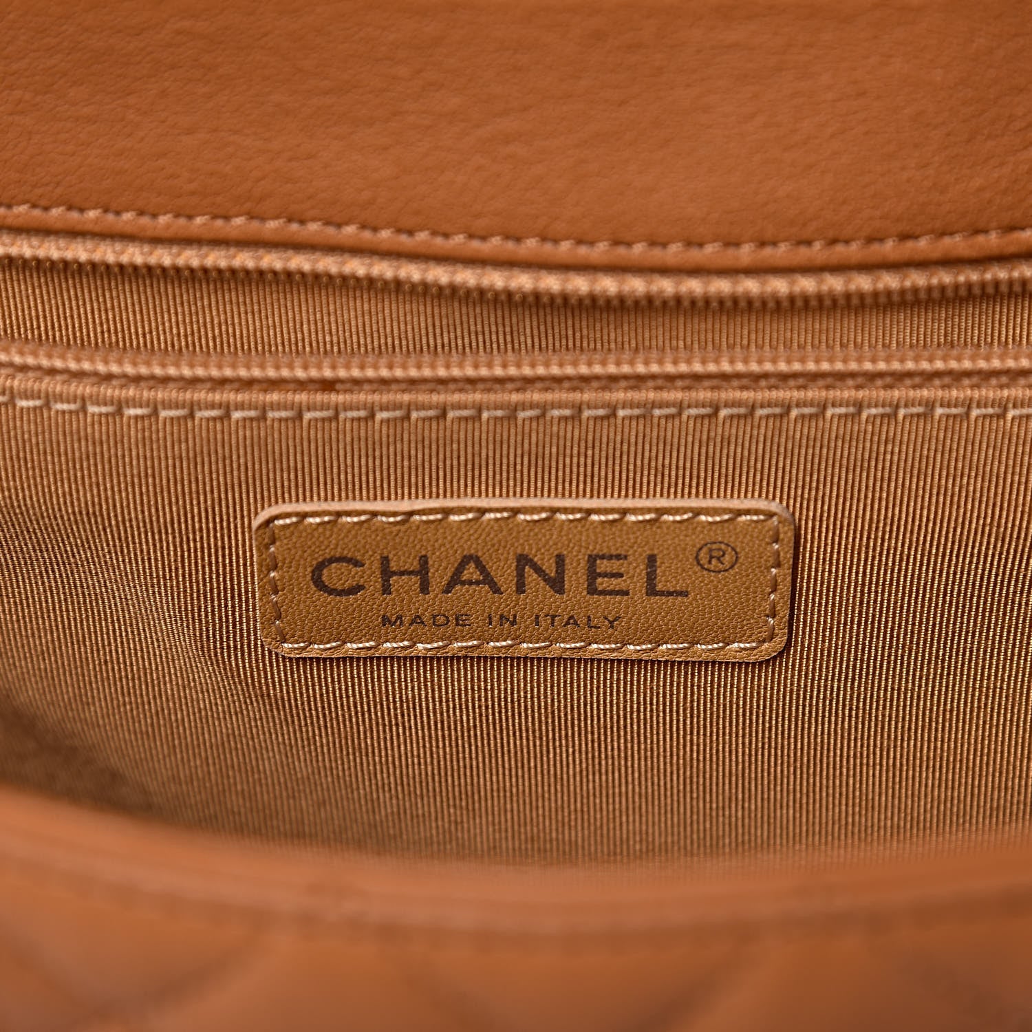 Chanel Washed Lambskin Chain Around Maxi Flap Bag Dark Beige 8 of 10