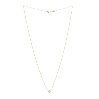 Tiffany 18K Yellow Gold Diamond .80ct Solitaire Pendant Necklace 3 of 6