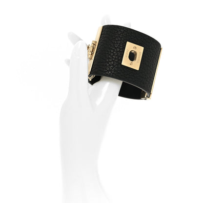 Chanel Calfskin CC Wide Cuff S Black 2 of 7
