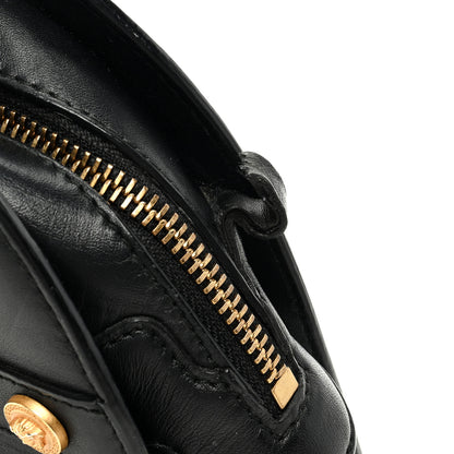 Versace Calfskin Small Medallion Tribute Bowling Bag Black 10 of 10