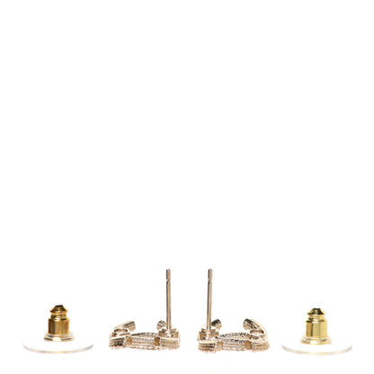 Chanel Pearl CC Earrings Light Gold 3 of 4