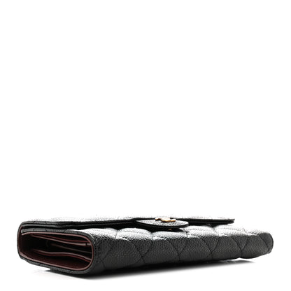 Chanel Caviar Quilted Large Flap Wallet Black 4 of 9