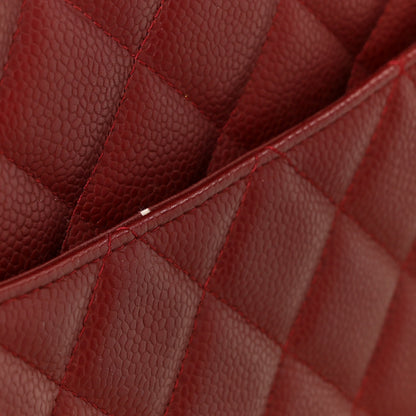 Chanel Caviar Quilted Maxi Single Flap Dark Red 12 of 12