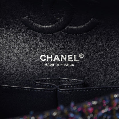 Chanel Tweed Quilted Medium Double Flap Multicolor 8 of 10