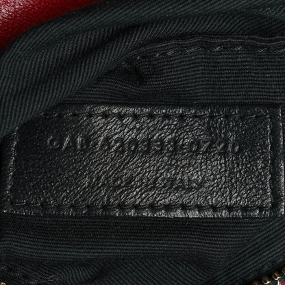Saint Laurent Lambskin Quilted Toy Loulou Puffer Monogram Chain Satchel Red 7 of 14