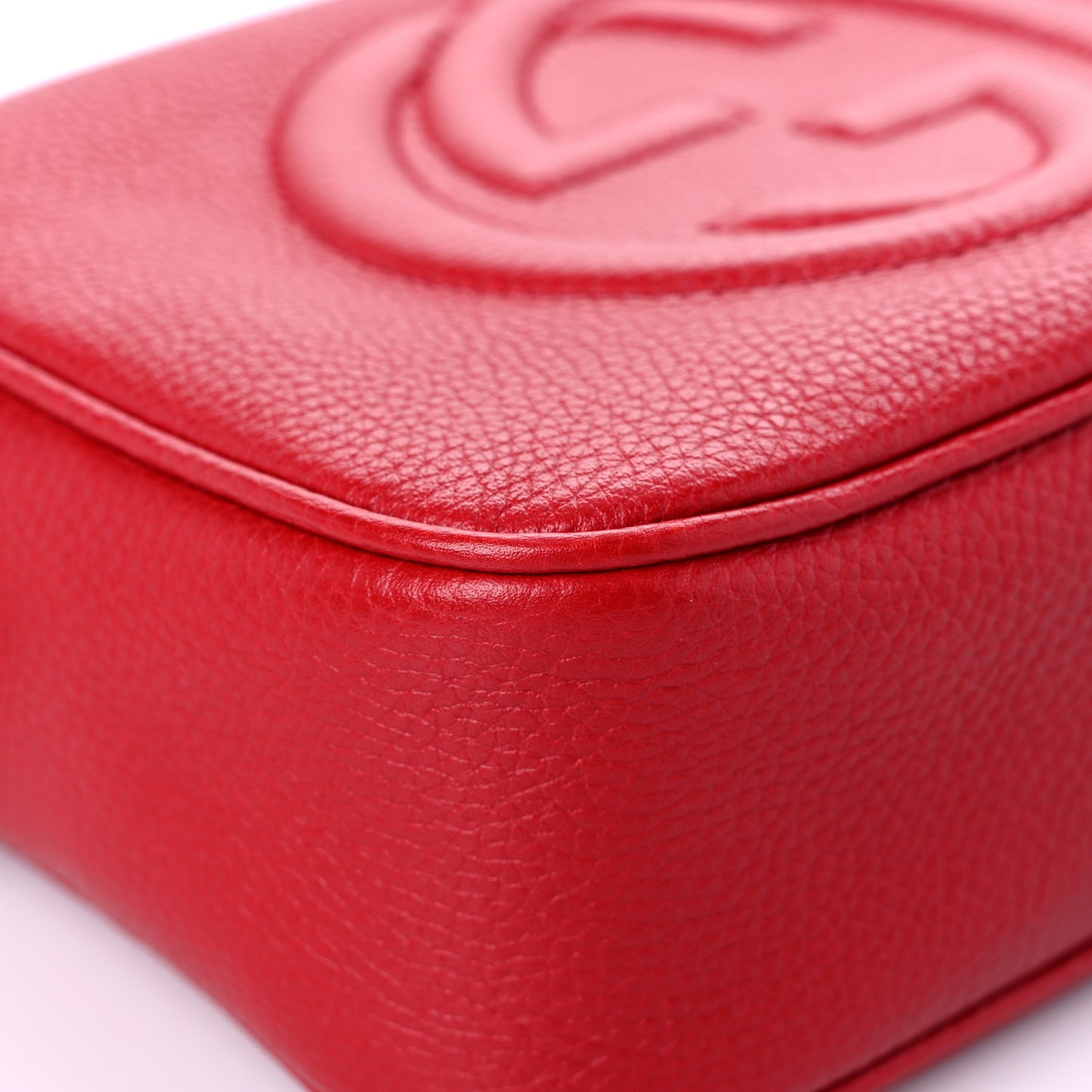 Pebbled Calfskin Small Soho Disco Bag Tabasco Red