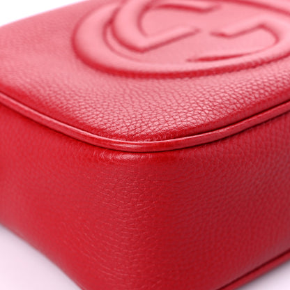 Gucci Pebbled Calfskin Small Soho Disco Bag Tabasco Red 9 of 17