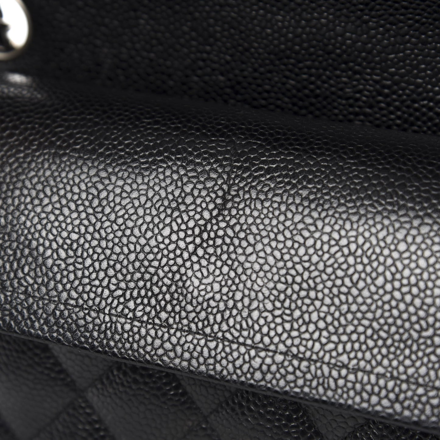 Caviar Quilted Small Double Flap Black