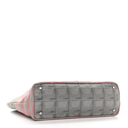 Chanel Nylon Travel Shopping Tote Pink Grey 4 of 12