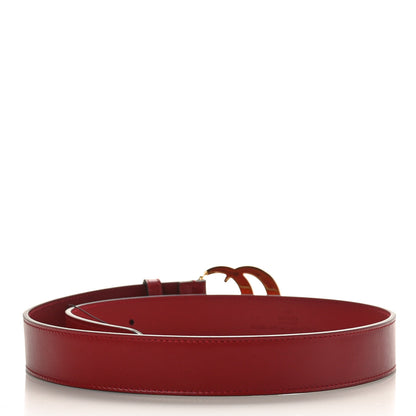 Gucci Plutone Calfskin Double G 30mm Belt 80 32 Rosso 2 of 3