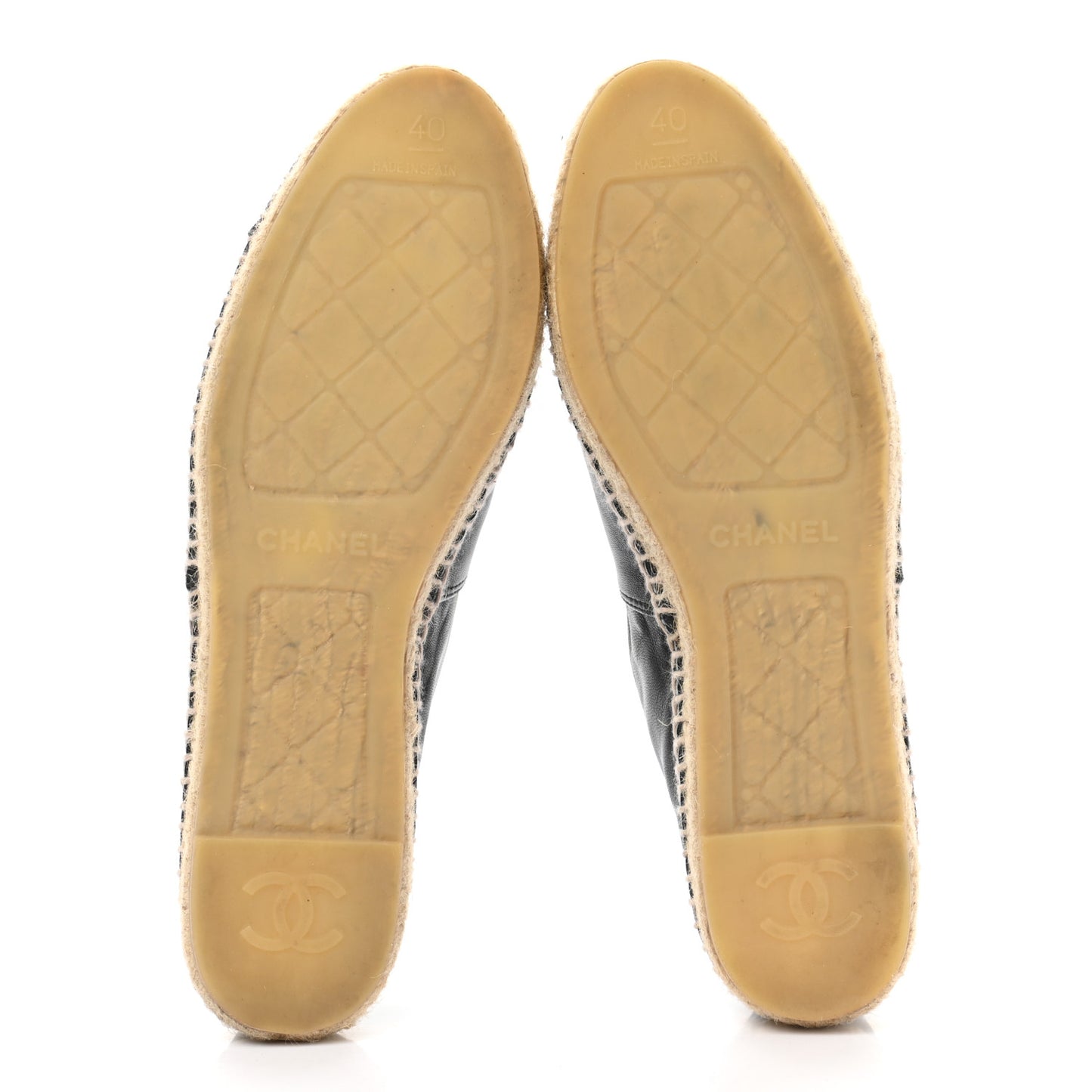 Lambskin CC Espadrilles 40 Black