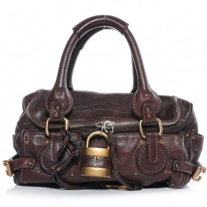 Chloe Leather Paddington Satchel Chocolate 1 of 9