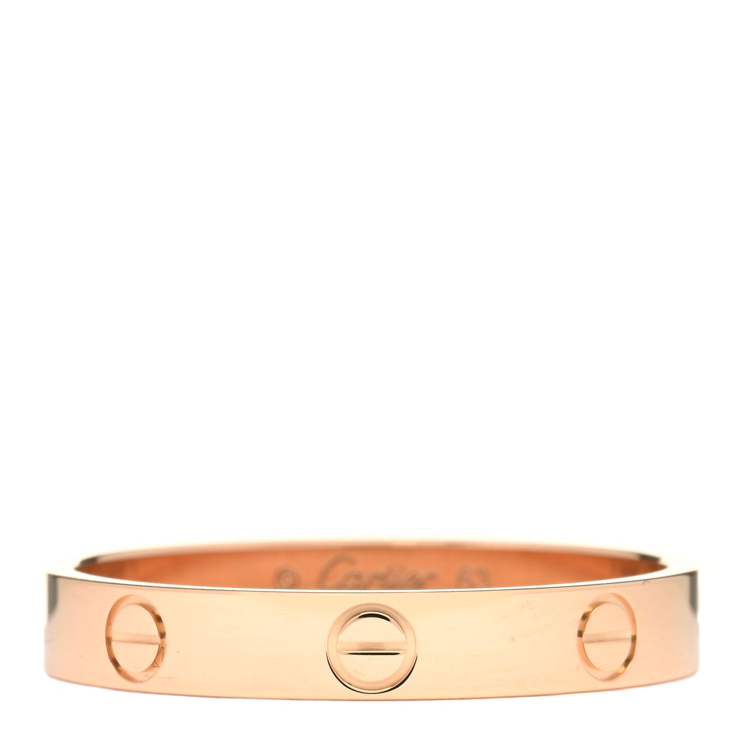 18K Pink Gold 3.5mm LOVE Wedding Band Ring 63 10.25