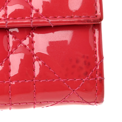 Christian Dior Patent Cannage Miss Dior Chain Wallet Fuchsia 12 of 12