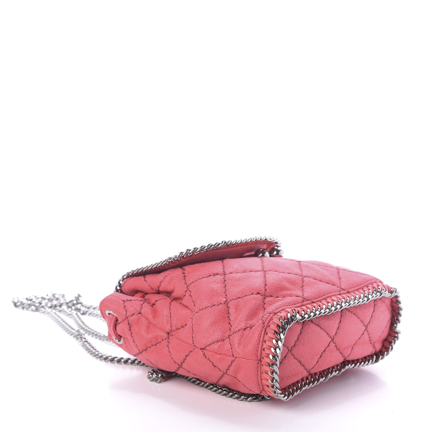 Stella McCartney Shaggy Deer Quilted Mini Falabella Backpack Pink Fluo 3 of 8