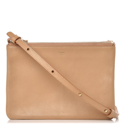 Celine Lambskin Small Trio Crossbody Bag Beige 1 of 8