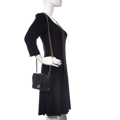 Chanel Lambskin Horizontal Quilted Mini Flap Black 2 of 13