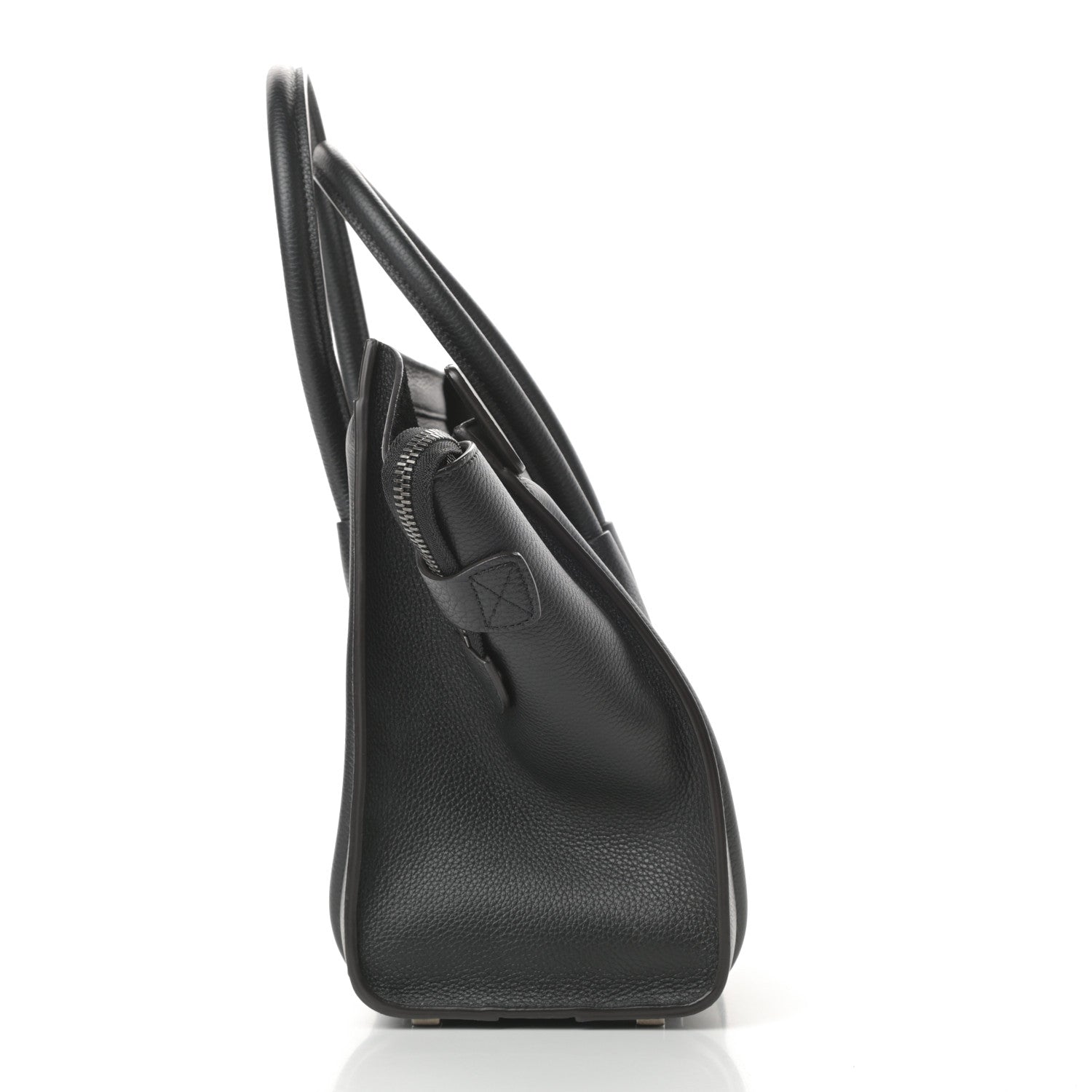 Celine Drummed Calfskin Micro Luggage Black 10 of 10