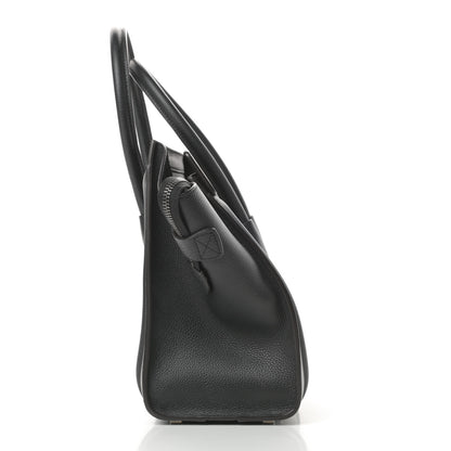 Celine Drummed Calfskin Micro Luggage Black 10 of 10