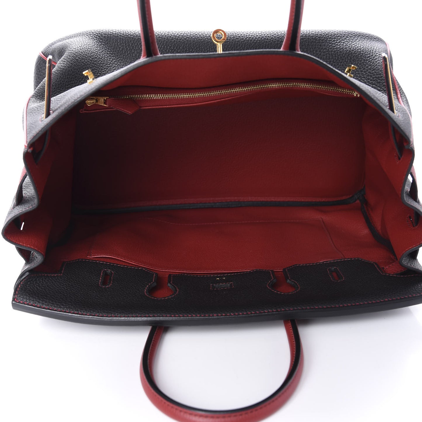 Togo Horseshoe Birkin 35 Black Rouge Grenat