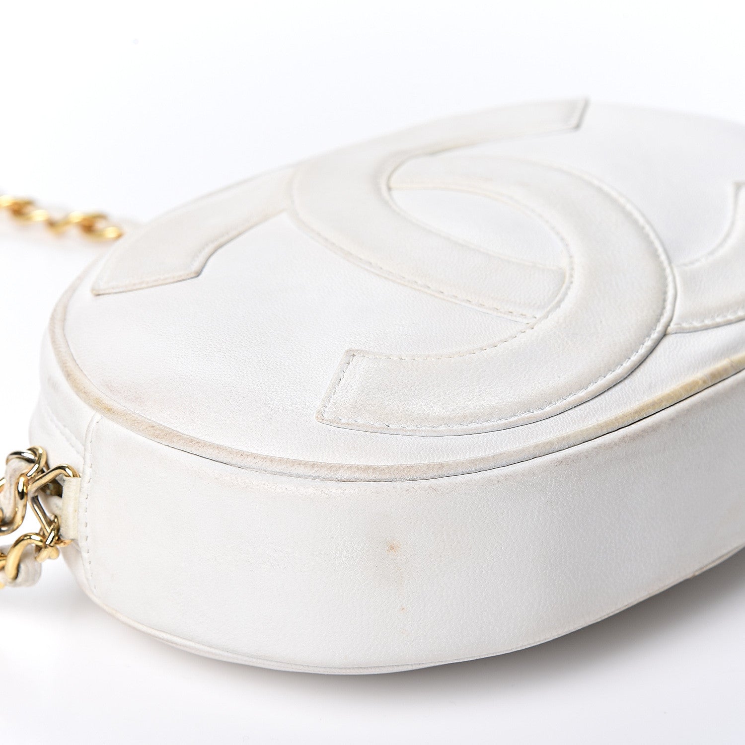 Chanel Lambskin Round Tassel Crossbody Bag White 8 of 9