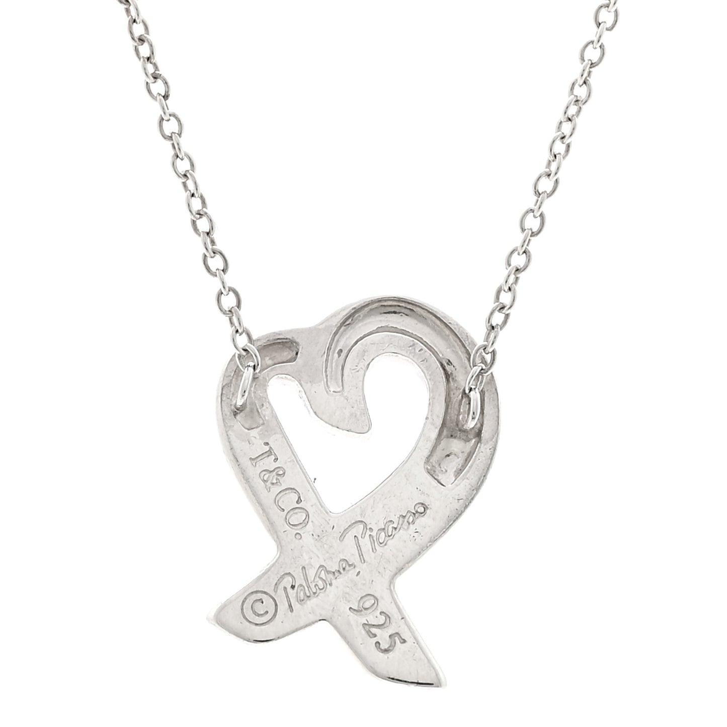 Sterling Silver Paloma Picasso Loving Heart Pendant Necklace