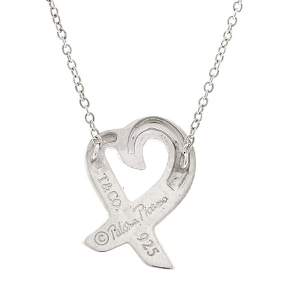 Tiffany Sterling Silver Paloma Picasso Loving Heart Pendant Necklace 4 of 6