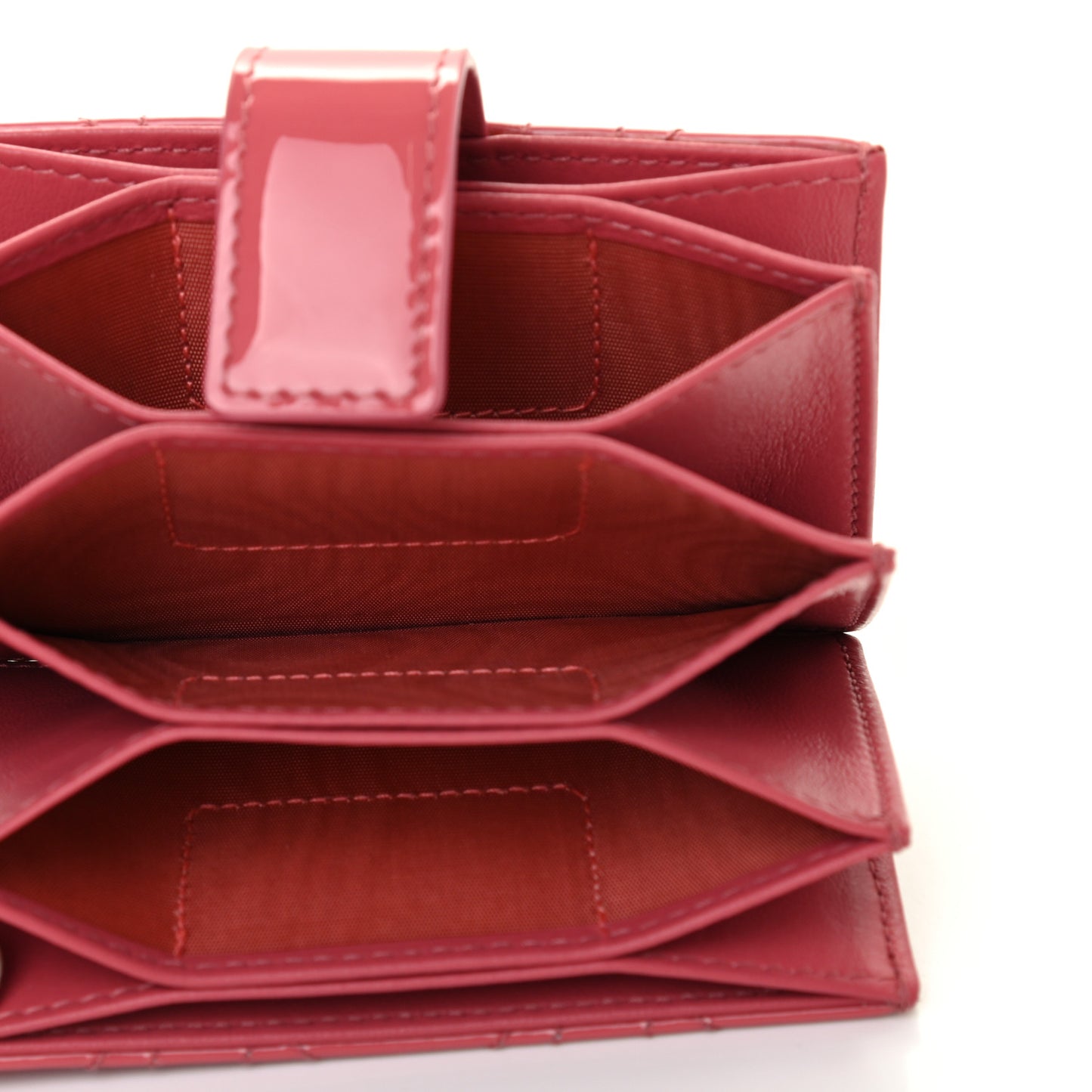 Patent Cannage Lady Dior 5-Gusset Card Holder