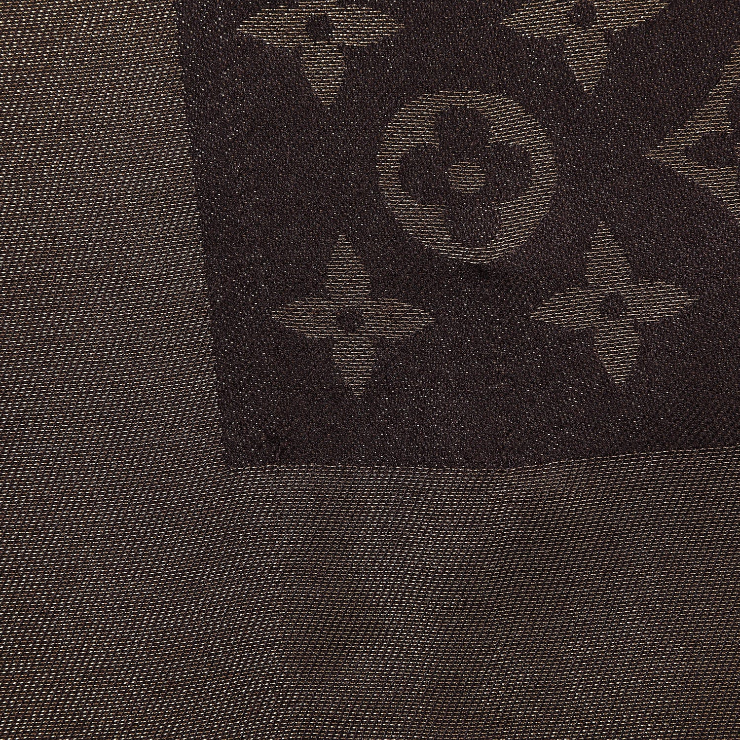 Louis Vuitton Silk Lurex Wool Monogram Shine Shawl Brown 14 of 16