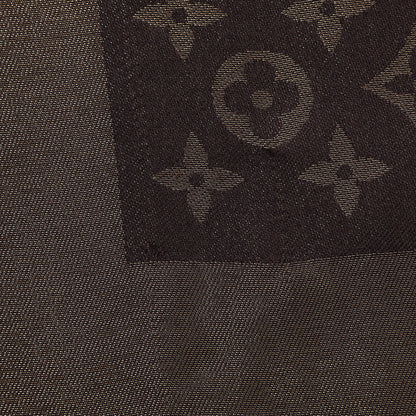 Louis Vuitton Silk Lurex Wool Monogram Shine Shawl Brown 14 of 16
