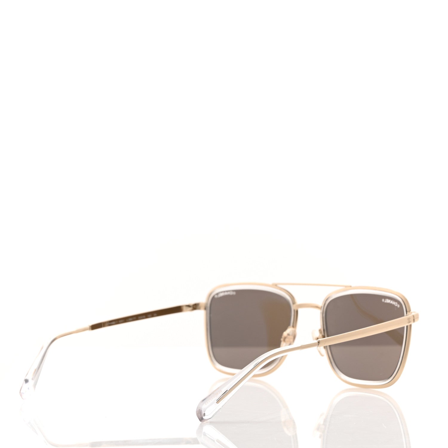 Chanel Metal Pilot Sunglasses 4241 Gold 4 of 7