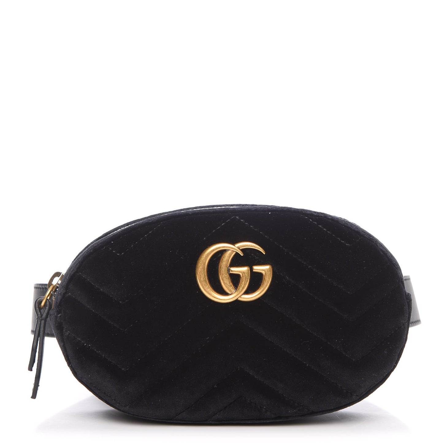 Velvet Matelasse GG Marmont Belt Bag 85 34 Black
