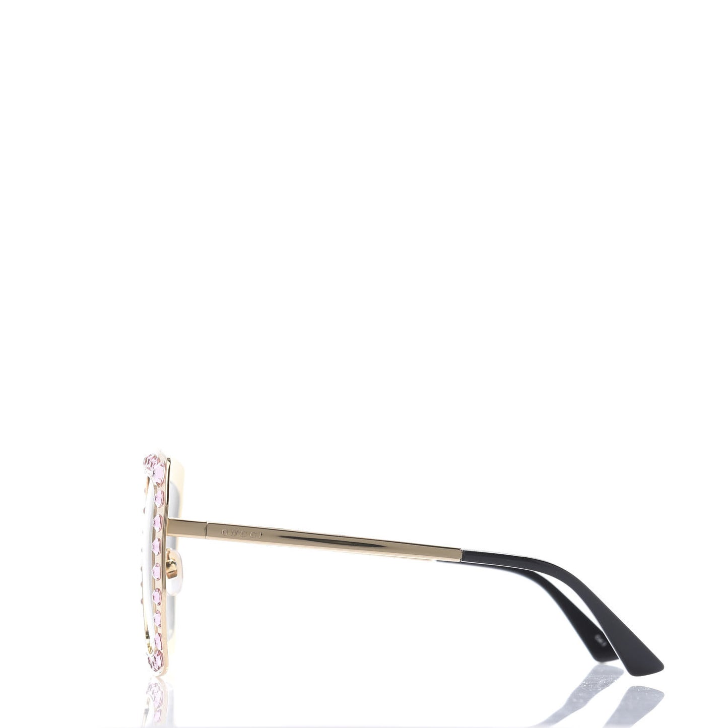 Metal Acetate Crystal Oversize GG0115S Sunglasses Gold