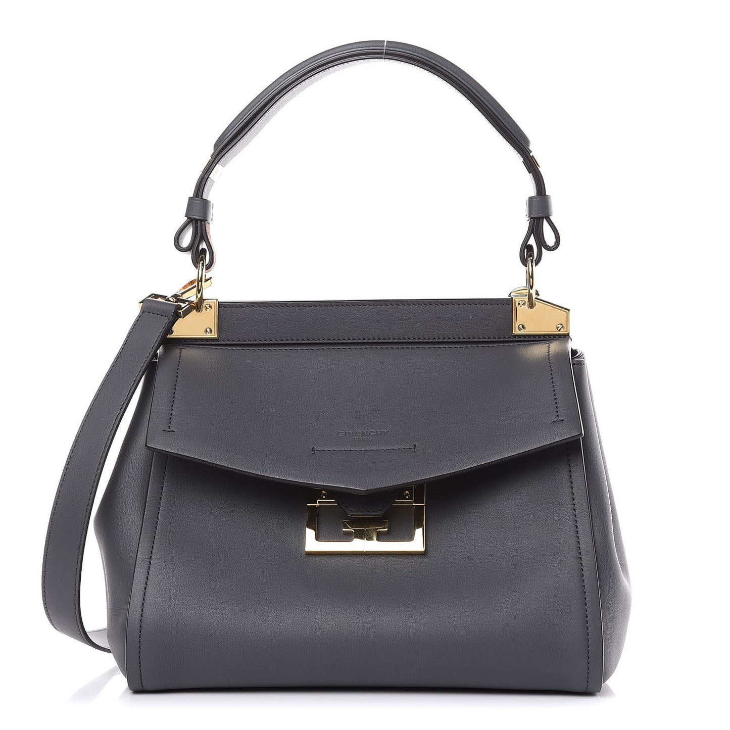 Calfskin Small Mystic Shoulder Bag Storm Grey