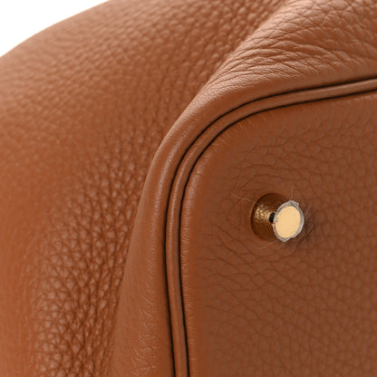 Hermes Taurillon Clemence Picotin Lock 22 MM Gold 9 of 13