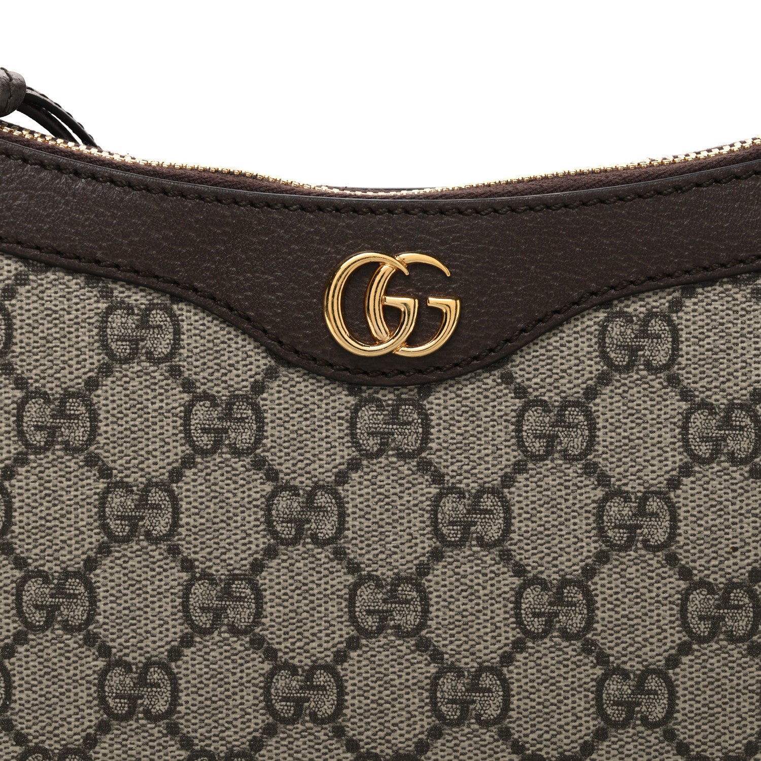Gucci GG Supreme Monogram Textured Dollar Calfskin Small Ophidia Hobo Beige Ebony New Acero 8 of 10