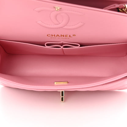 Chanel Lambskin Quilted Small Double Flap Pink 5 of 12