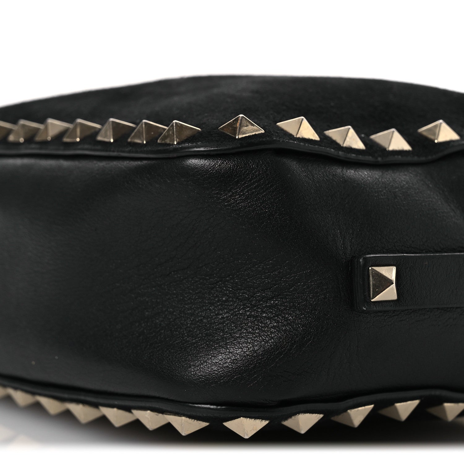 Valentino Garavani Calfskin Suede Rockstud Camera Crossbody Bag Black 9 of 15