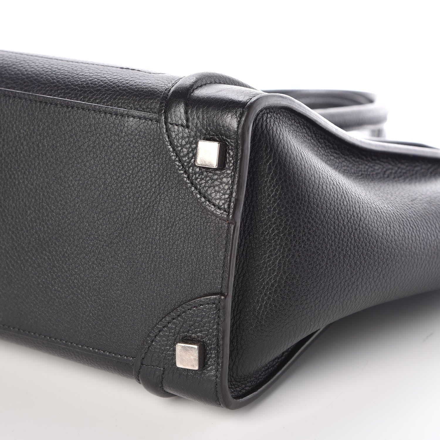 Celine Drummed Calfskin Micro Luggage Black 6 of 8