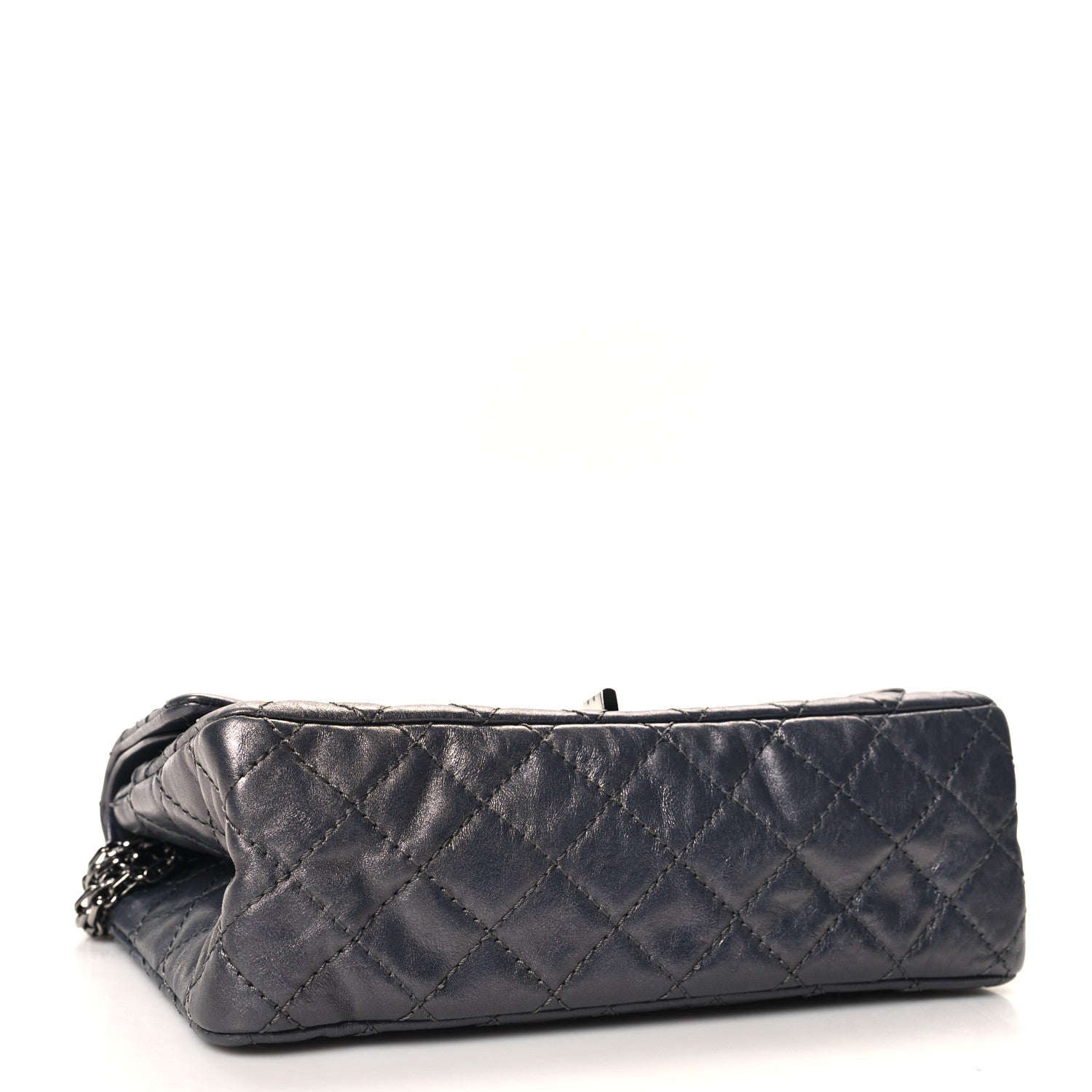 Chanel Metallic Aged Calfskin 2.55 Reissue 225 Flap Dark Silver 4 of 11
