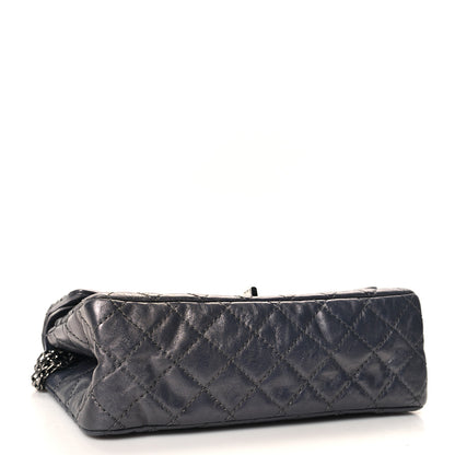 Chanel Metallic Aged Calfskin 2.55 Reissue 225 Flap Dark Silver 4 of 11