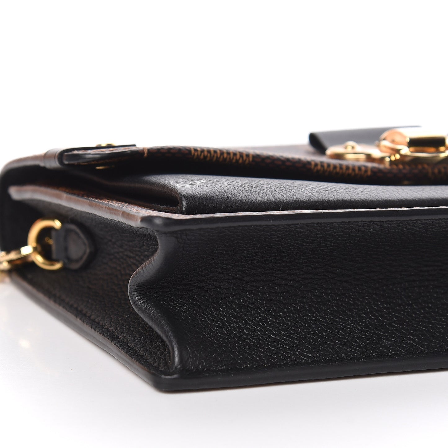 Damier Ebene Vavin Chain Wallet Black