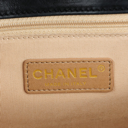 Chanel Calfskin Chevron Quilted Gabrielle Flap Black 7 of 10