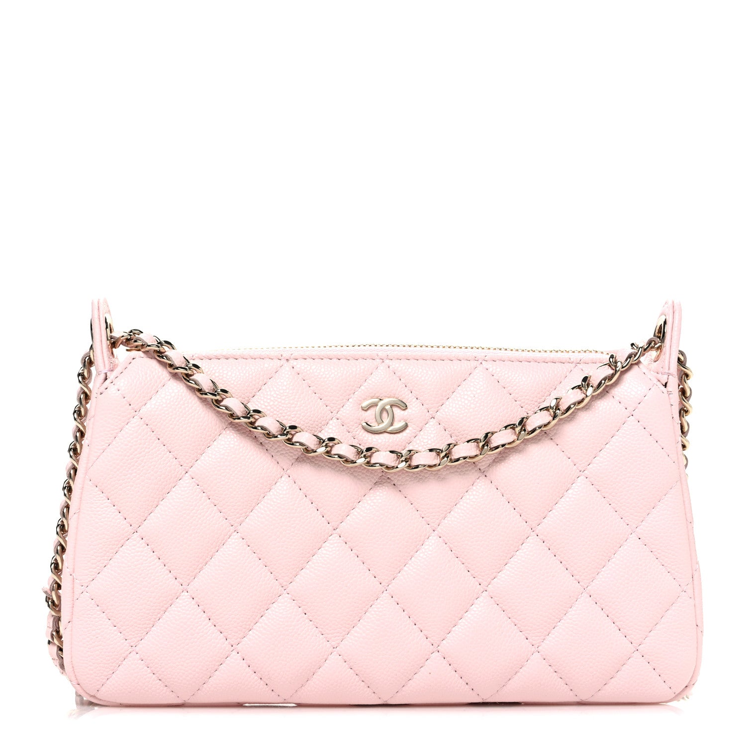 Chanel Caviar Quilted Purse With Chain Pink 1 of 11