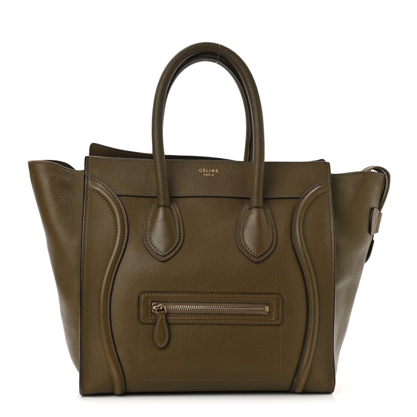 Drummed Calfskin Mini Luggage Souris